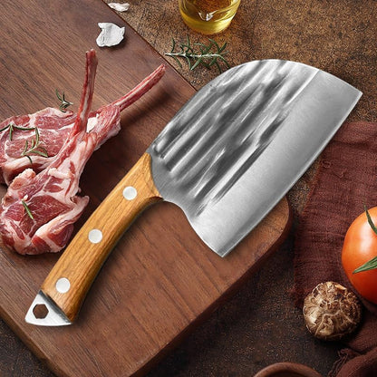 Meat Cleaver, 6 Inch Chef Knife Slicing Meat Chop Vegetables Kitchen Knives Hand Forge Butcher Knife Fruit Knife3