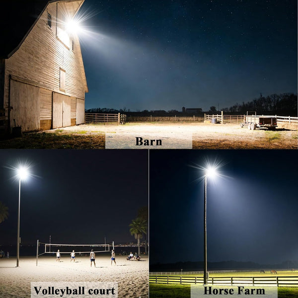 200W LED Parking Lot Light, 28000LM 6500K Outdoor Spot Lights6