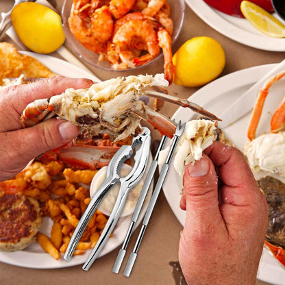 8 Pcs Crab Lobster Crackers and Picks Set, Crab Leg Cracker Tools, Seafood Crackers & Nut Cracker Set, Crab Eating Tool for Boil Supplies5