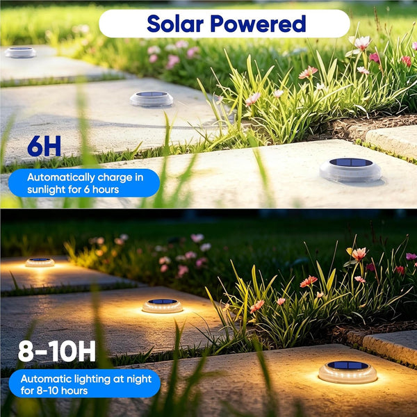 Stick on Flat Solar Dock Deck Step Stair Lights Outdoor Waterproof4