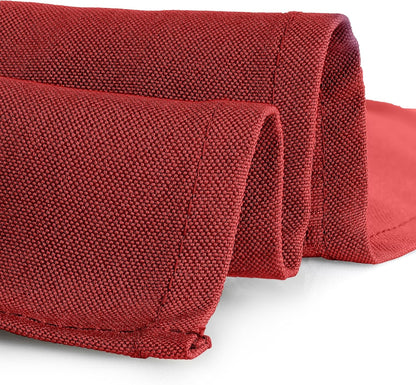 Rectangle Tablecloth - 60 X 126 Inch Red Table Cloth for 8 Foot Rectangle Tables - Heavy Duty Washable Fabric - for Holiday Party, Dinner, Weddings, Baby Shower & Events3