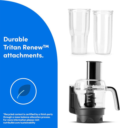Nutribullet Ultra Plus+ 3-1 Compact Kitchen System, 1200W Kitchen System with Blender, Food Processor, and Coffee and Spice Grinder, 32Oz and 24Oz Blending Cups, 2-Cup Food Processor, Satin Black9