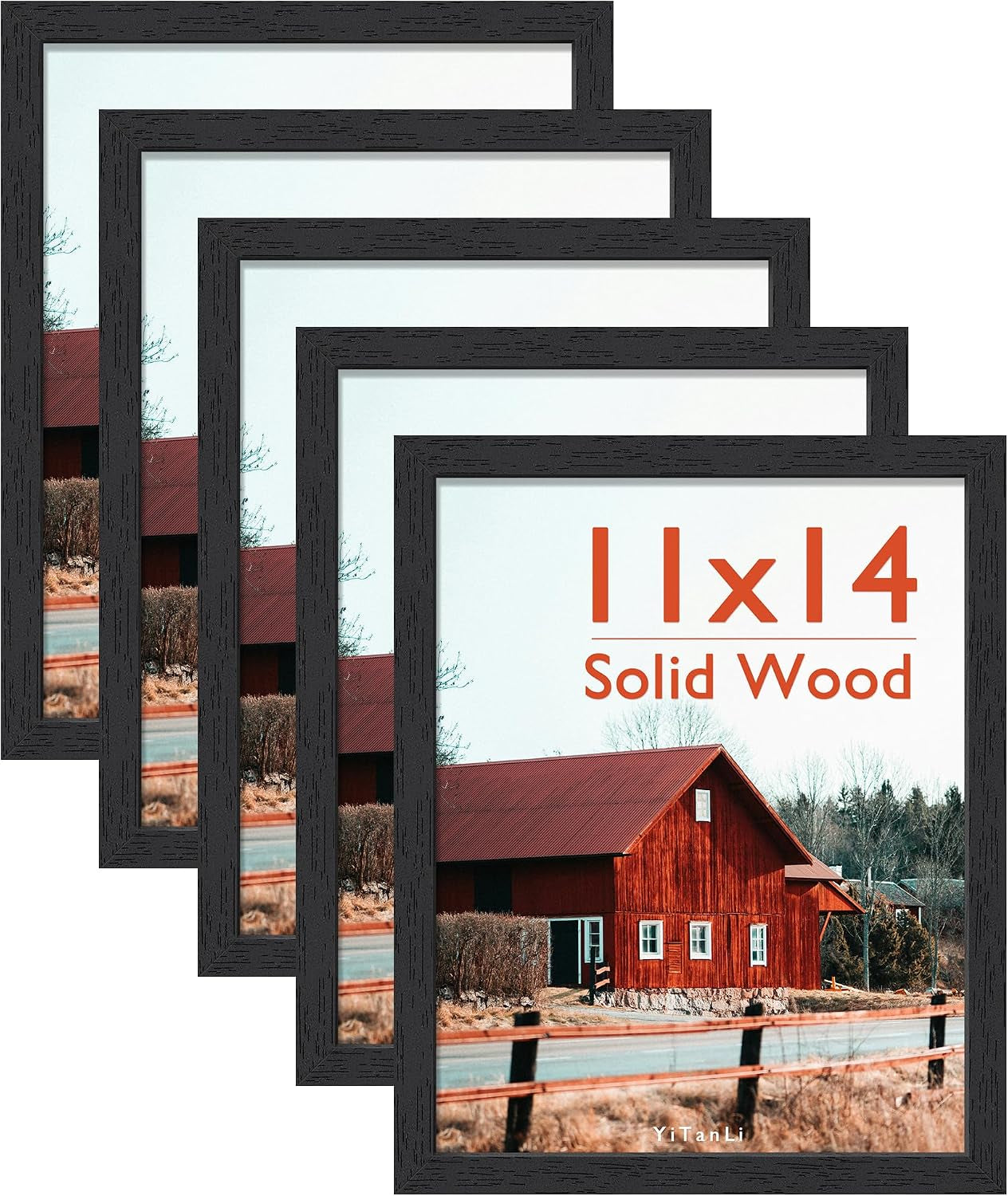 solid-wood-11x14-picture-frame-5-pack-black-wood-grain-14x11-inch