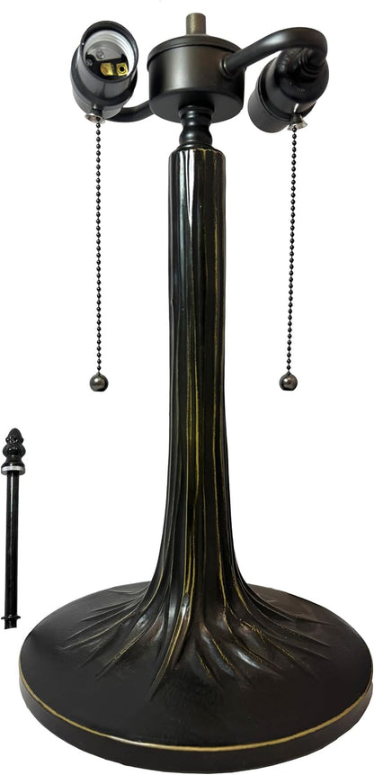 Tree Trunk Metal Lamp Base, Dark Bronze Finish with Gold Highlights, Nicely Weighted, 20.5" Tall4