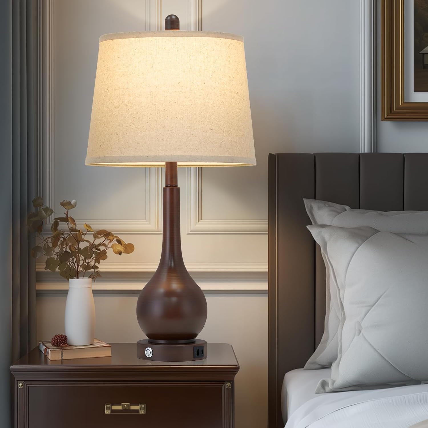 26-brown-table-lamps-set-of-2-touch-control-bedside-lamps-for-bedroom-nightstand-3-way-dimmable-farmhouse-lamp-for-living-room-with-charging-port-2-led-bulbs-included