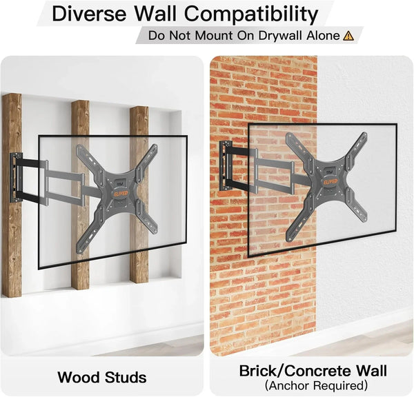 Long Arm TV Wall Mount for 26-65" Tvs, Max VESA 400X400, 77 Lbs Load | 37.4In Long Extension, Full Motion Swivel & Tilt, Durable Wall Bracket for Household Flat Screen Tvs6