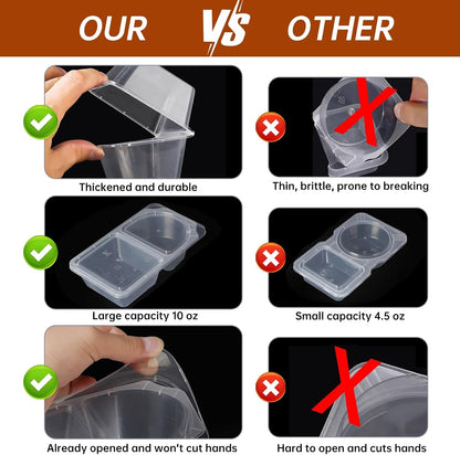Reusable Snack Containers with Lids, Snack Containers, 20-Pack Snack Pack Containers, Meal Prep Containers Double Compartment, Container Portion Control for on the Go Travel Essentials3