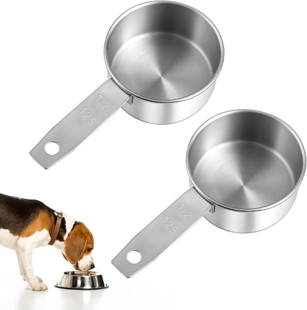 2 PCS 1/2 Cup Dog Food Scoop, 1/2 Cup Measuring Scoop1
