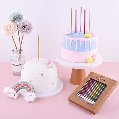 Gold Long Thin Metallic Birthday Candles, Cake Candles, Birthday Parties, Wedding Decorations, Party Candles, Cake Decorations6