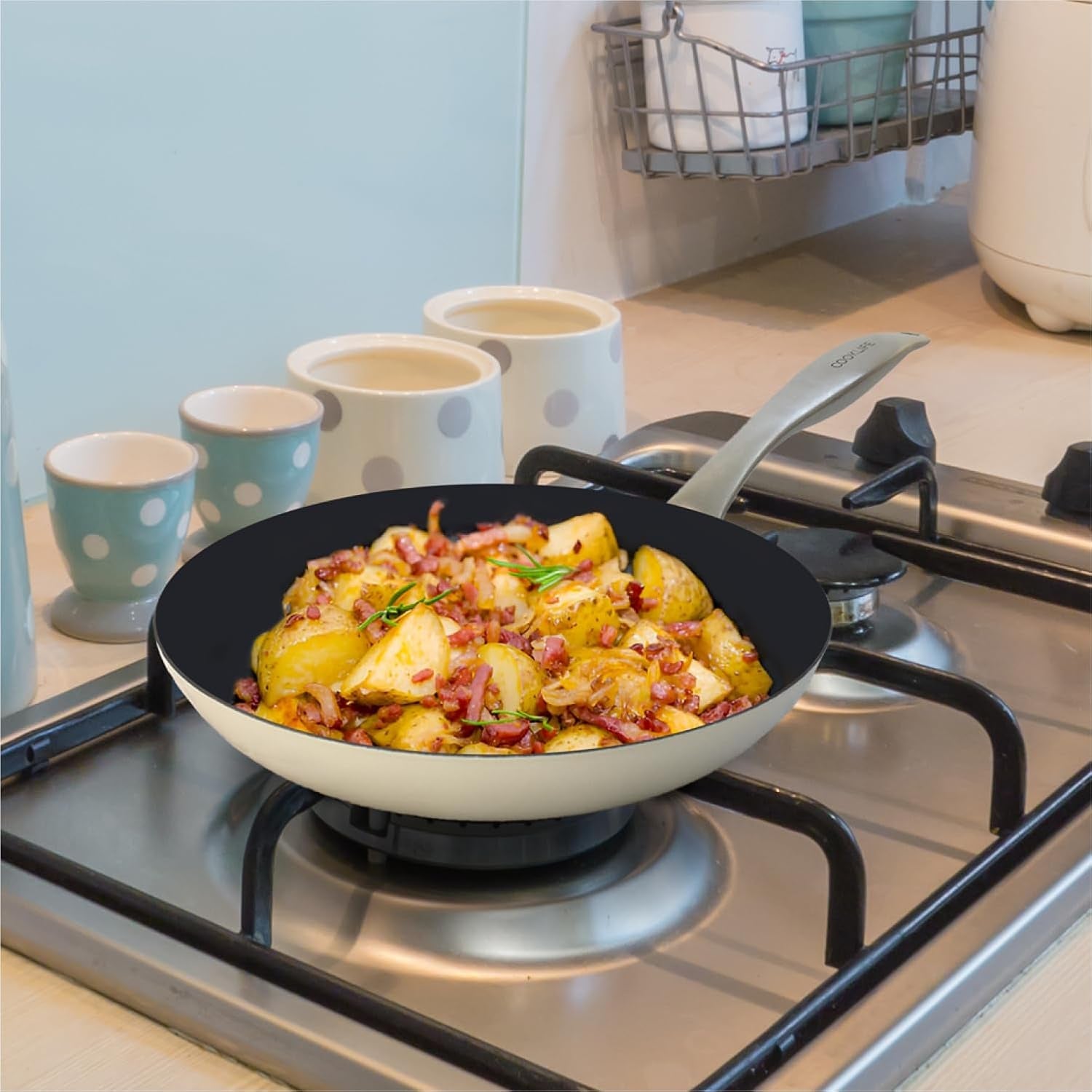 10-25-inch-lightweight-enameled-cast-iron-frying-pan-toxin-free-oven-safe-up-to-500-f-or-on-stovetop-cast-iron-skillet-for-cook-bake-antique-white