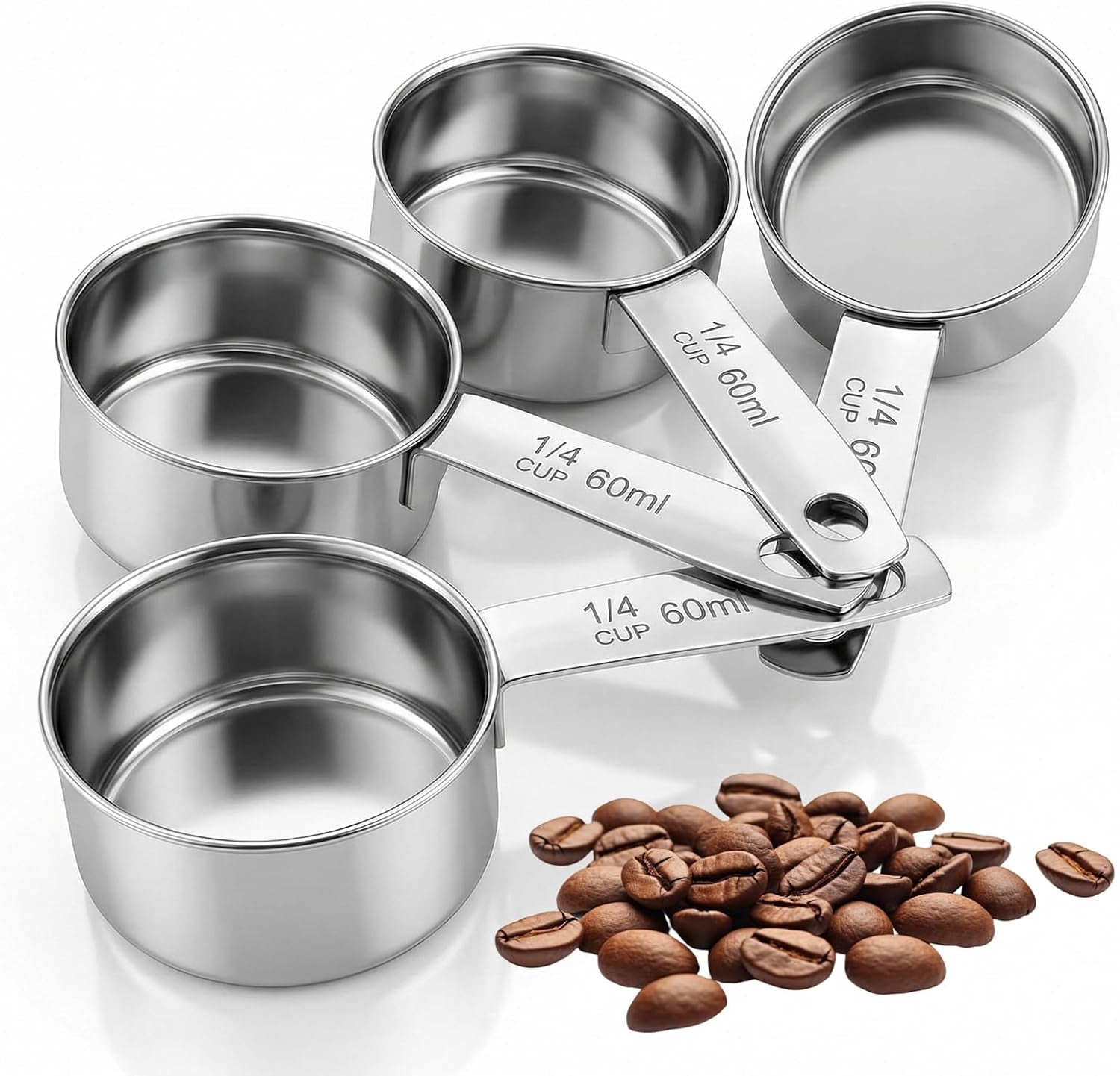 4-pcs-1-4-cup-measuring-cup-60-ml-stainless-steel-1-4-cup-scoop-1-4-measuring-cup-quarter-cup-scoop-1-4-cup-for-coffee-cooking-baking-kitchen-wet-and-dry-ingredients-dishwasher-safe