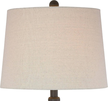 Annie 28" Tall Table Lamps Set of 2 Open Scroll Iron Bronze Brown | Traditional Farmhouse Rustic Living Room Bedroom House Bedside Nightstand Home Tapered Cream Drum Shade5
