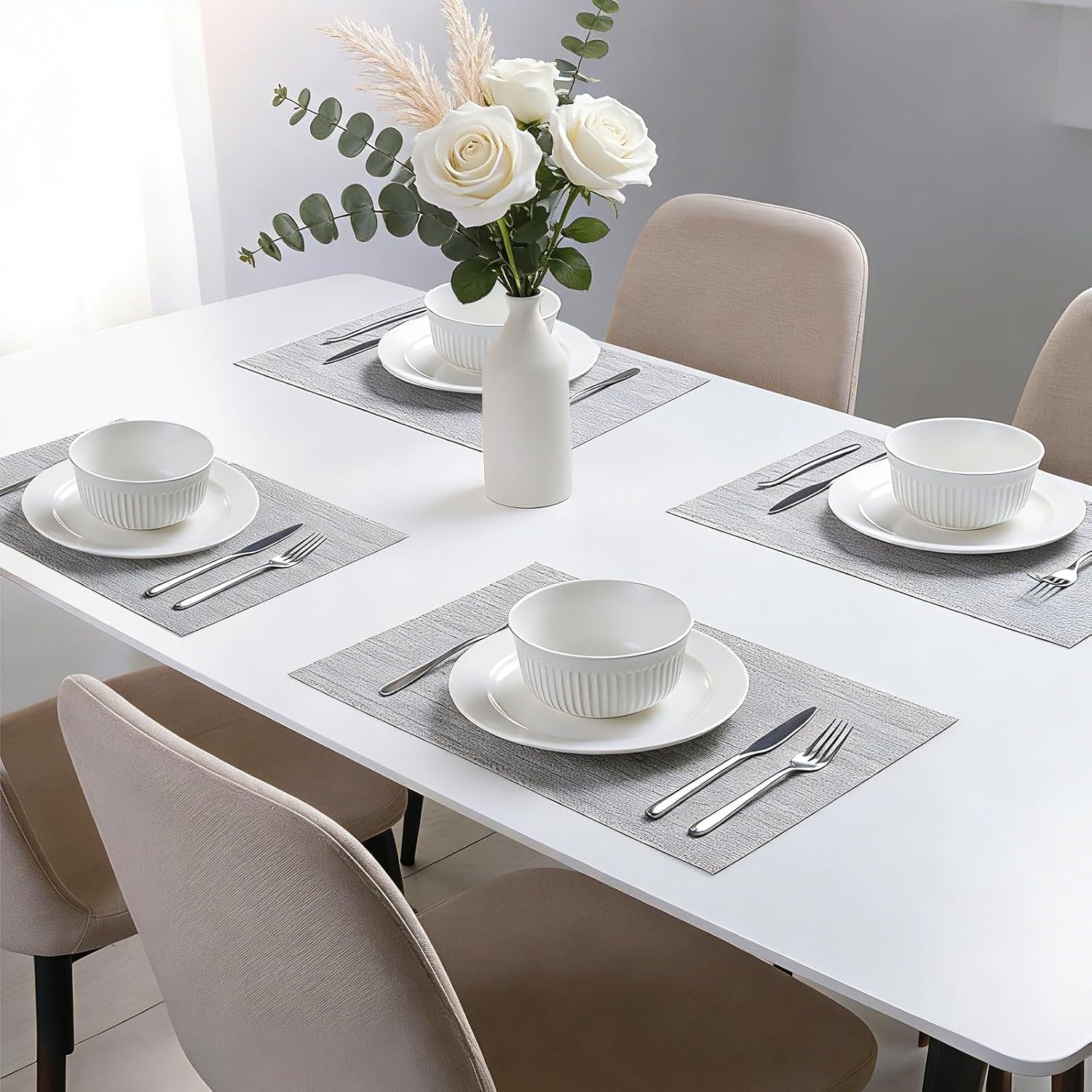 placemats-set-of-8-heat-resistant-non-slip-place-mats-for-dining-table-durable-washable-pvc-vinyl-woven-table-mats-linen-textured-placemats-for-kitchen-resistant-easy-to-cleangray