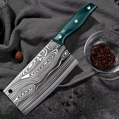 Meat Cleaver, 7 Inch Kitchen Knife Forged Vegetable Cutter Stainless Steel Sharp Slicing Knife4