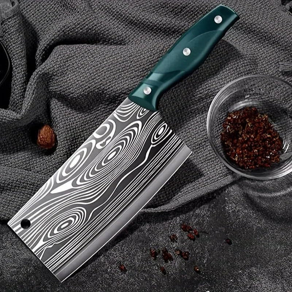 Meat Cleaver, 7 Inch Kitchen Knife Forged Vegetable Cutter Stainless Steel Sharp Slicing Knife4