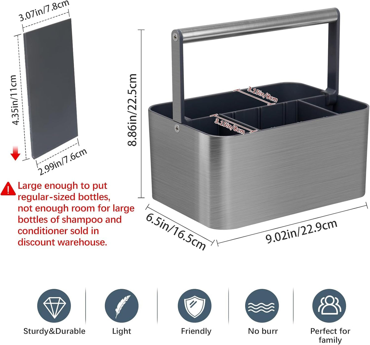 portable-shower-caddy-dorm-compact-bathroom-caddy-organizer-with-handle-adjustable-dividers-hard-plastic-shower-basket-storage-tote-for-toiletry-college-dorm-room-essentials-for-men-gray