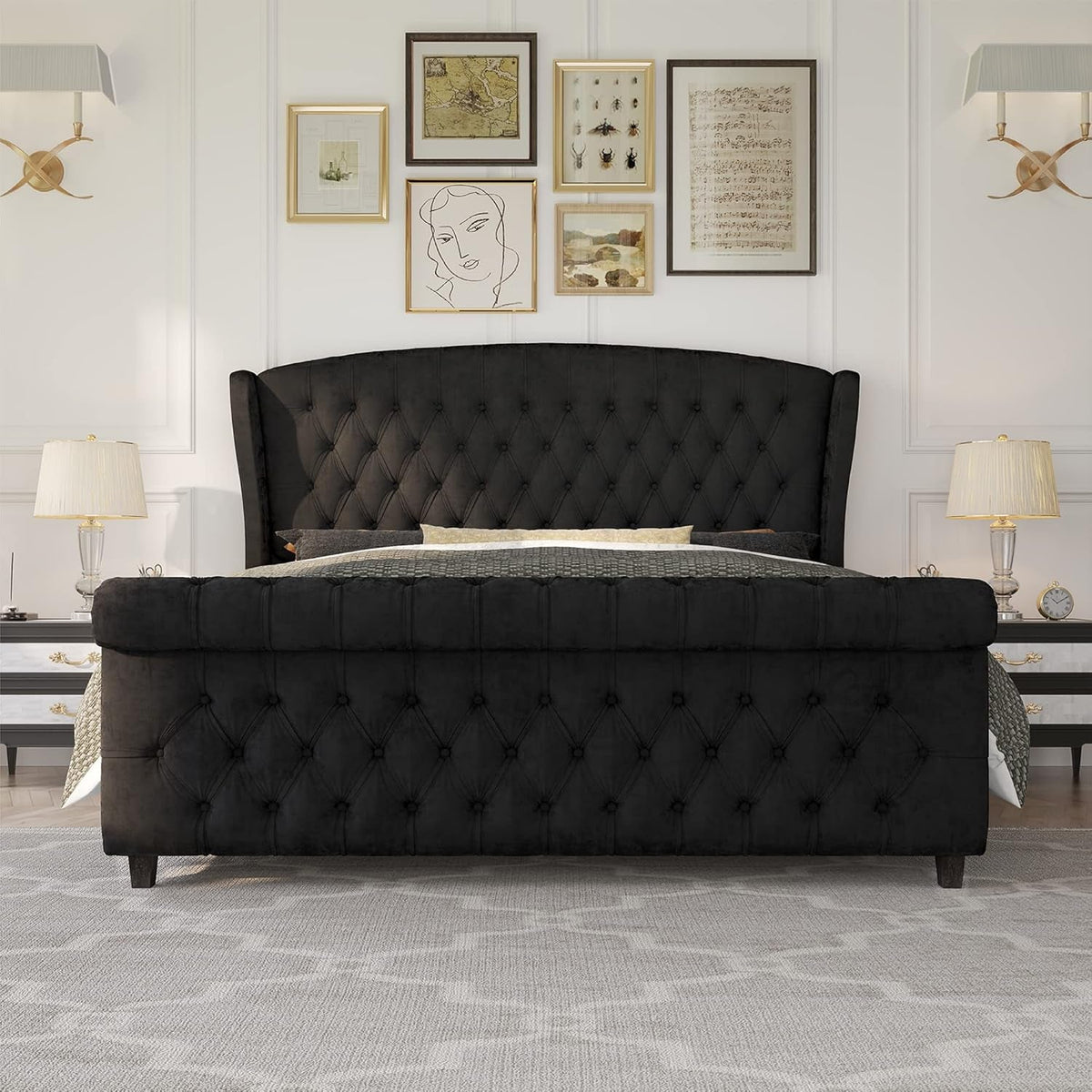 queen-size-upholstered-sleigh-bed-frame-with-wingback-headboard