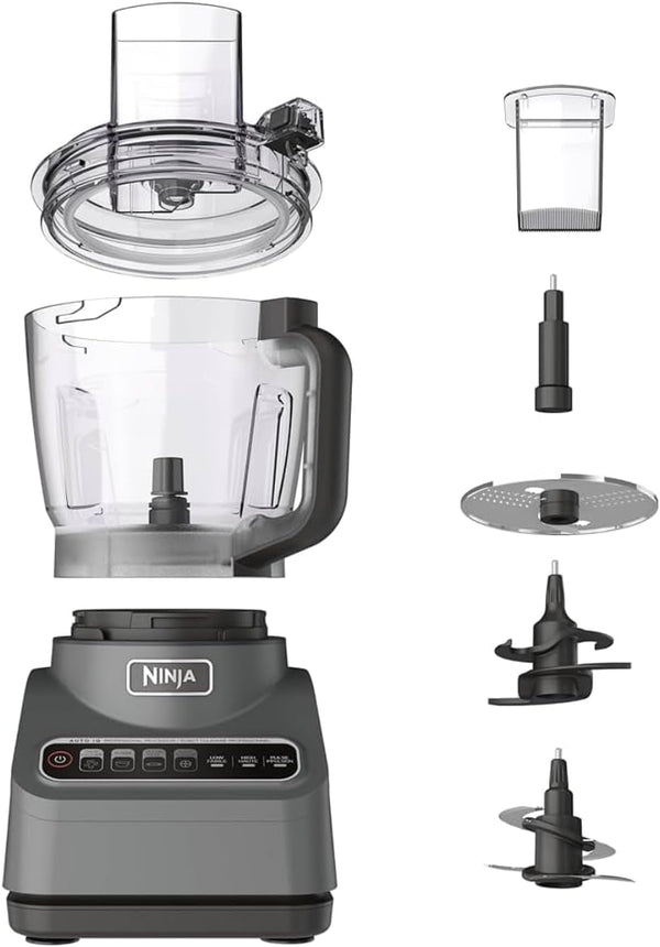 Ninja BN600 Professional plus Food Processor, 850 Watts, 3 Functions for Chopping, Slicing & Dough with 9-Cup Processor Bowl, 3 Blades, Food Chute & Pusher, Silver1