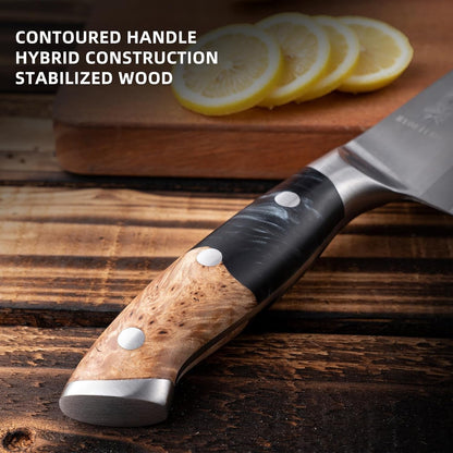 High‑Nitrogen Steel Chef Knife, 8 Inch Handmade Ultra Sharp Kitchen Knife7