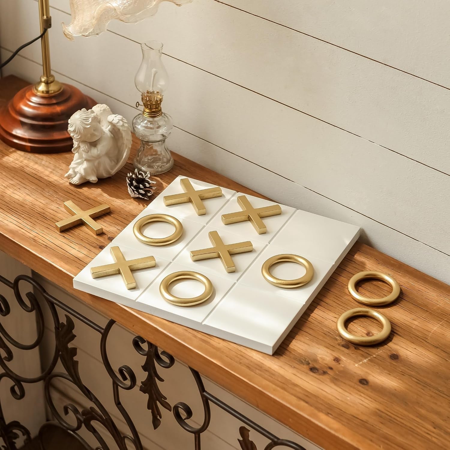 12x12-inch-tic-tac-toe-wood-game-board-classic-coffee-table-decor-modern-wooden-travel-game-for-family-white-gold