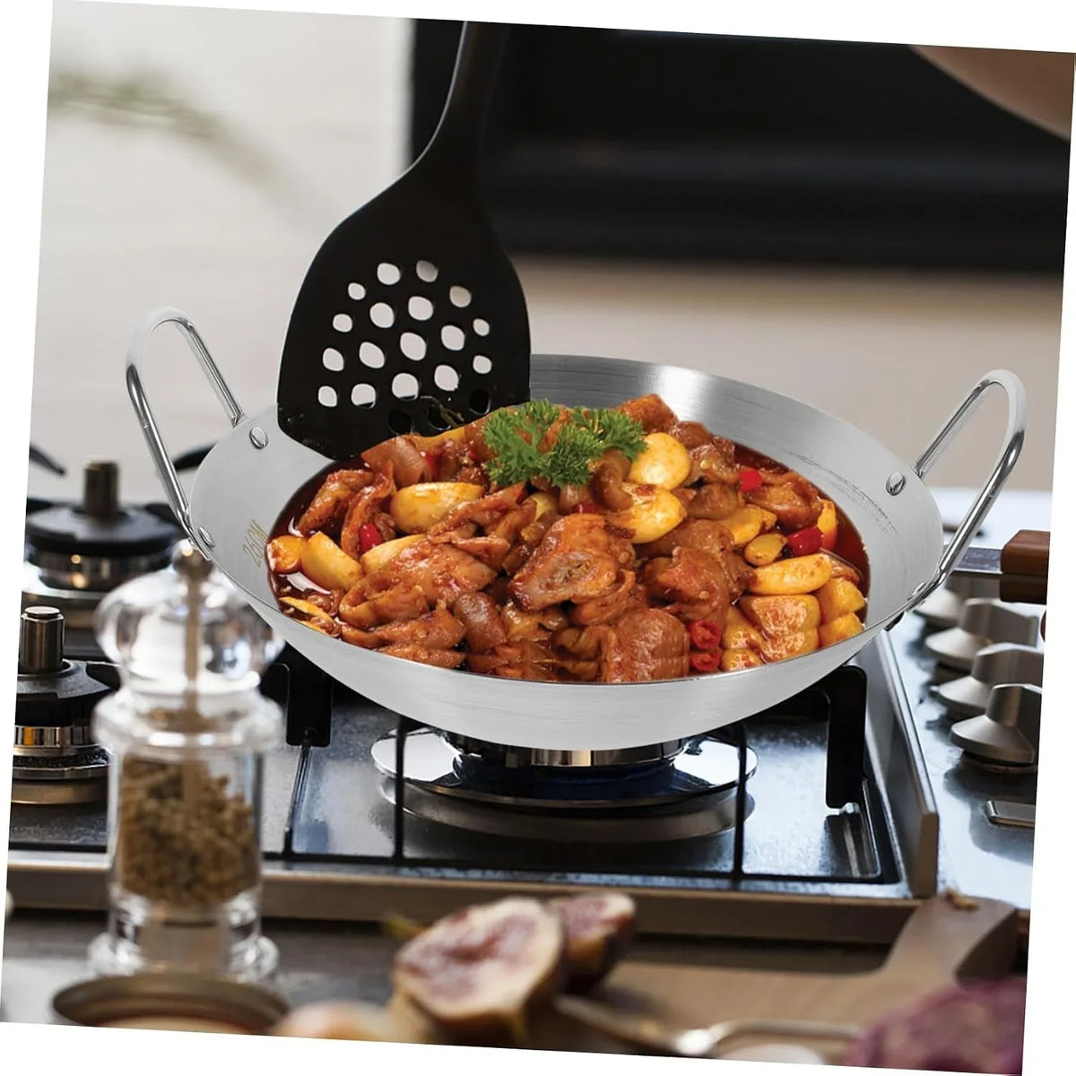 stainless-steel-wok-round-bottom-pot-non-stick-pan-for-chinese-stir-fry-double-handles-kitchen-gadget
