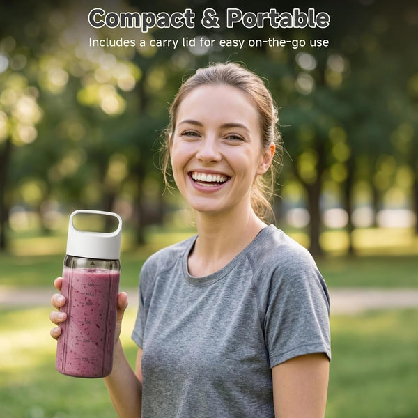 Portable Blender, Smoothie Blender with LED Display, 17 Oz, White | 8 Blades, LED Display, USB-C Charging, Blender for Smoothie, Shake and Protein, Cordless, Perfect for Home, Travel, Office6
