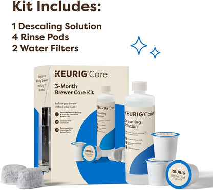 3-Month Brewer Maintenance Kit Includes Descaling Solution, Water Filter Cartridges & Rinse Pods, Compatible Classic/1.0 & 2.0 K-Cup Coffee Makers, 7 Count5