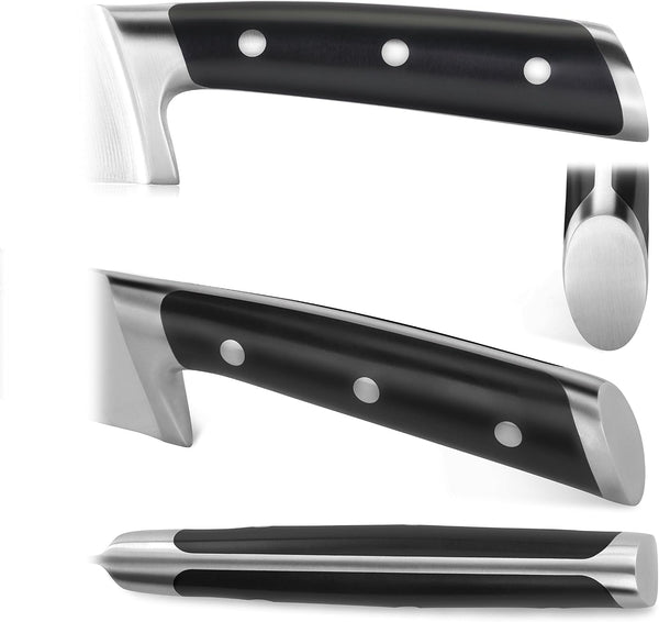 TS Series 1020823 Swedish 14C28N Steel Forged 5-Inch Santoku Knife and Wood Sheath Set3