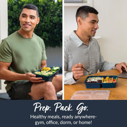 Bentgo Prep 3-Compartment Meal Prep Containers with Lids, 20 Piece Set3