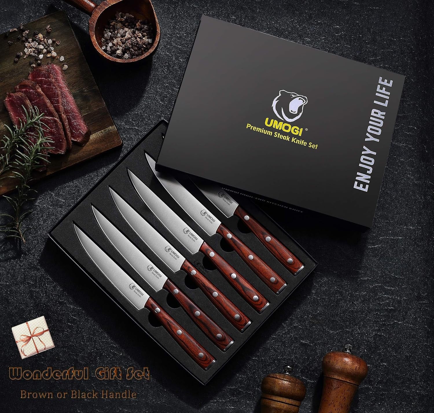 premium-steak-knives-set-of-6-in-gift-box-polished-wood-handle-hc-german-stainless-steel-straight-edge-non-serrated-4-8dinner-knife-kitchen-tableware-knives-cutlery-set