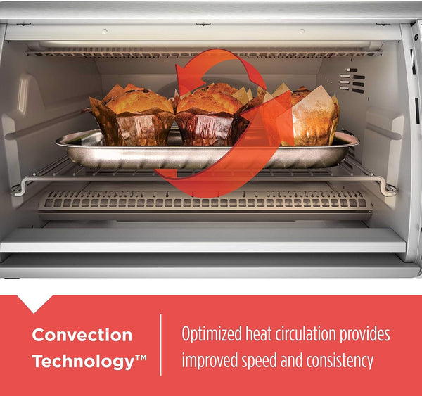 Black+Decker Countertop Convection Toaster Oven, 8 One-Touch Cooking Functions, Stainless Steel4
