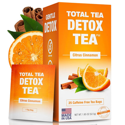Slimming Detox Caffeine Free Chamomile Hibiscus Ginger Root | Natural Citrus & Cinnamon Tea for Colon Cleanse, Digestive Health, Bloating and Healthy Weight Loss Support1