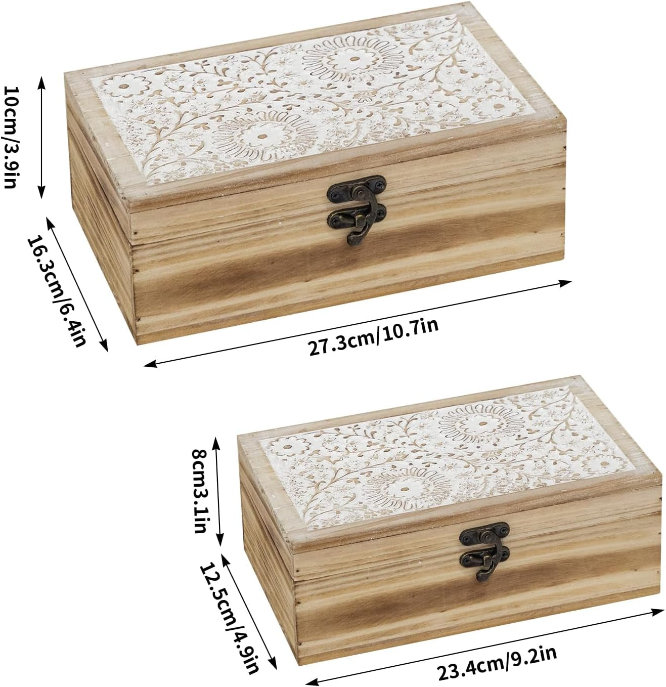 rustic-farmhouse-wood-decorative-boxes-set-of-2-keepsake-box-wooden-box-with-hinged-lid-and-floral-carved-design-decorative-boxes-for-home-decor-brown