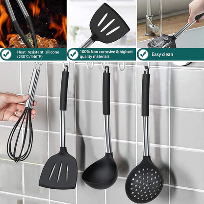 Kitchen Utensil Set, 15Pcs Silicone Cooking Utensils5