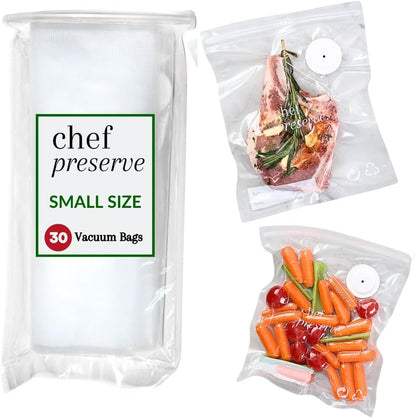 Reusable Vacuum Sealer Bags for Food - 30 Bpa-Free Small (8 X 10 In) Food Storage Bags, Freezer, Microwave - Odor-Resistant, Leak-Proof - Compatible with  Vacuum Sealers1