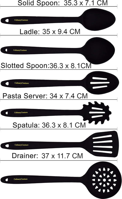 25 Pcs Silicone Cooking Utensils Set - Non-Stick Silicone Kitchen Utensils8
