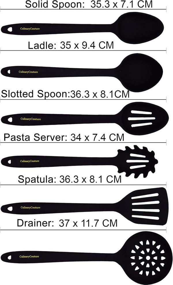 25 Pcs Silicone Cooking Utensils Set - Non-Stick Silicone Kitchen Utensils8