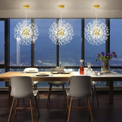 Modern Crystal Chandelier, Dandelion Chandelier,Gold,19.69 In5