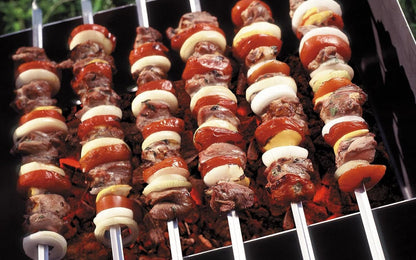 Metal Skewer for Grilling,Kabob Skewer,Flat BBQ Barbecue Skewer,Grilling Skewers Set,Reusable BBQ (14" Skewer(16 Pack))2