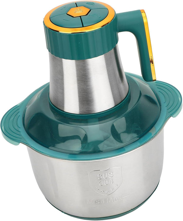500W Electric Food Processor, 5L Stainless Steel Bowl, Large Capacity Multifunctional Chopper & Blender, Green for Home Kitchen Blue5