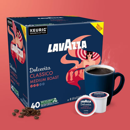 Lavazza Dolcevita Classico, Single-Serve Keurig K-Cup Pods, Medium Roast Coffee, 40-Count Box9