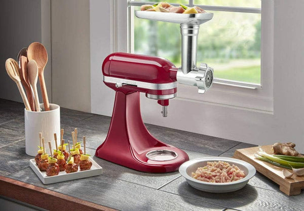 Meat Grinder Attachment for Kitchenaid Stand Mixers | 3 Sausage Stuffer Tubes and 4 Grinding Plates, Metal Food Grinder Accessories for Kitchen Aid Mixer5