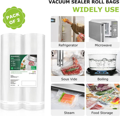 Vacuum Sealer Bags, 2 Rolls 11" X 50', for Food Storage Saver5