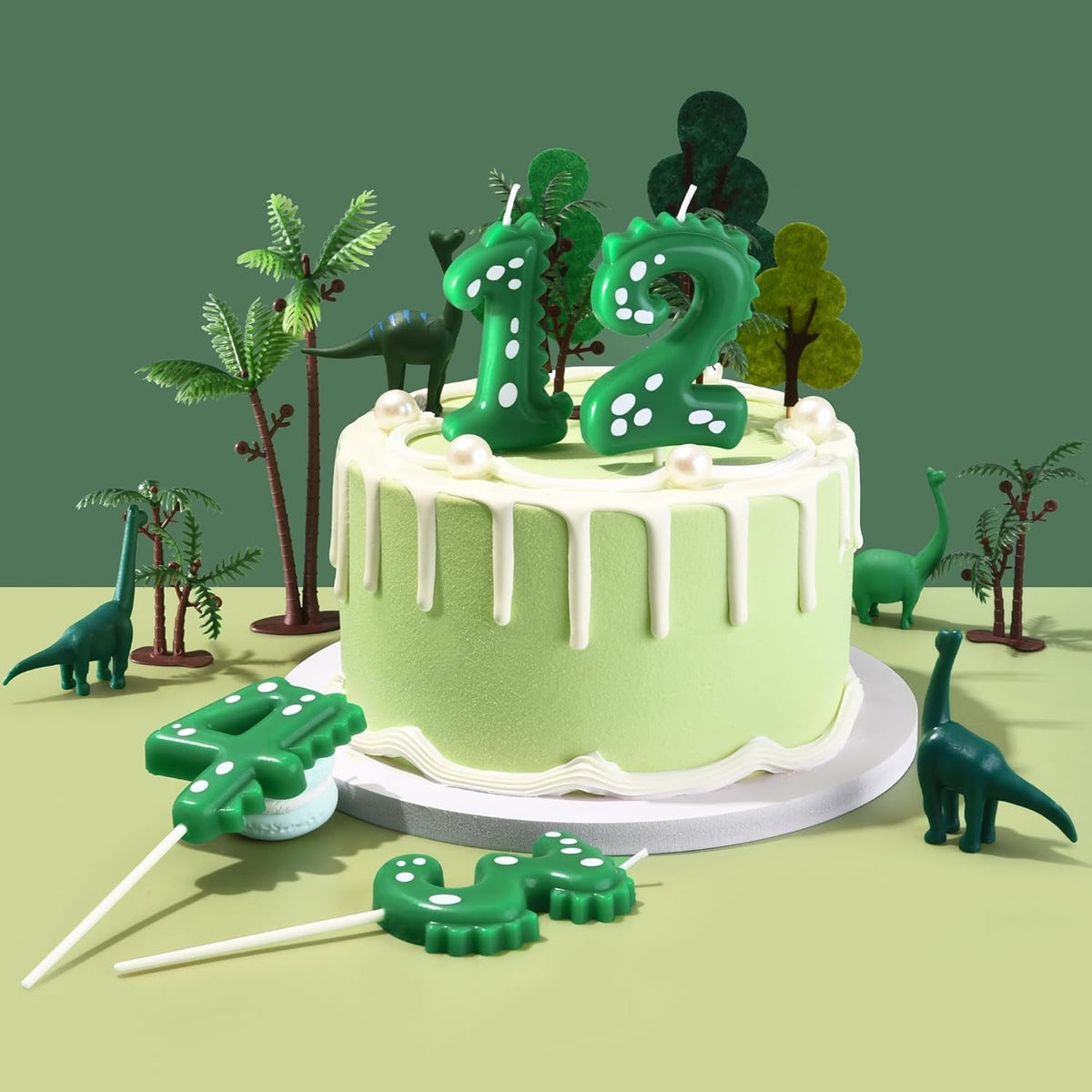 2-76-inch-green-dinosaur-3-number-birthday-candles-dinosaur-number-candles-cake-number-candles-party-celebration