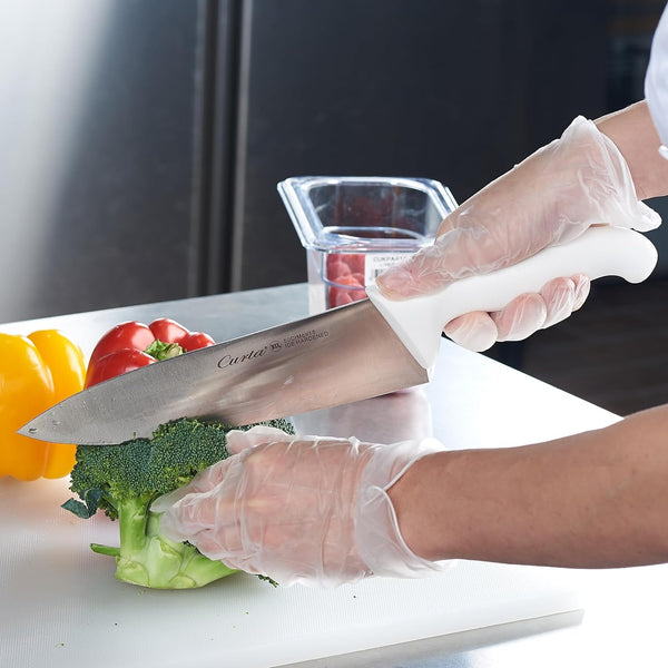 6-Inch Commercial-Grade Chef'S Knife, NSF Listed, Ergonomic, Non-Slip White Handle, High Carbon 420 Stainless Steel Forged Blade Straight Edge, Dishwasher Safe, Rust Proof8