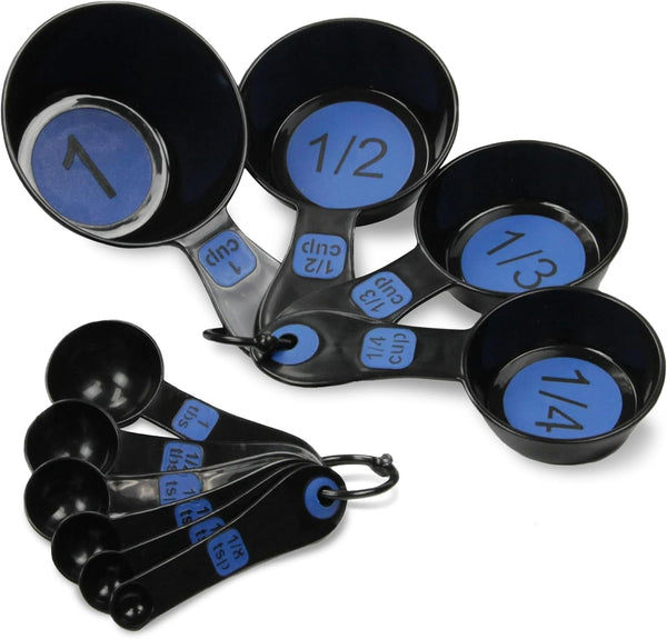 Easy to Read Plastic, Measuring Cup Set, 10 Piece Set, Blue1