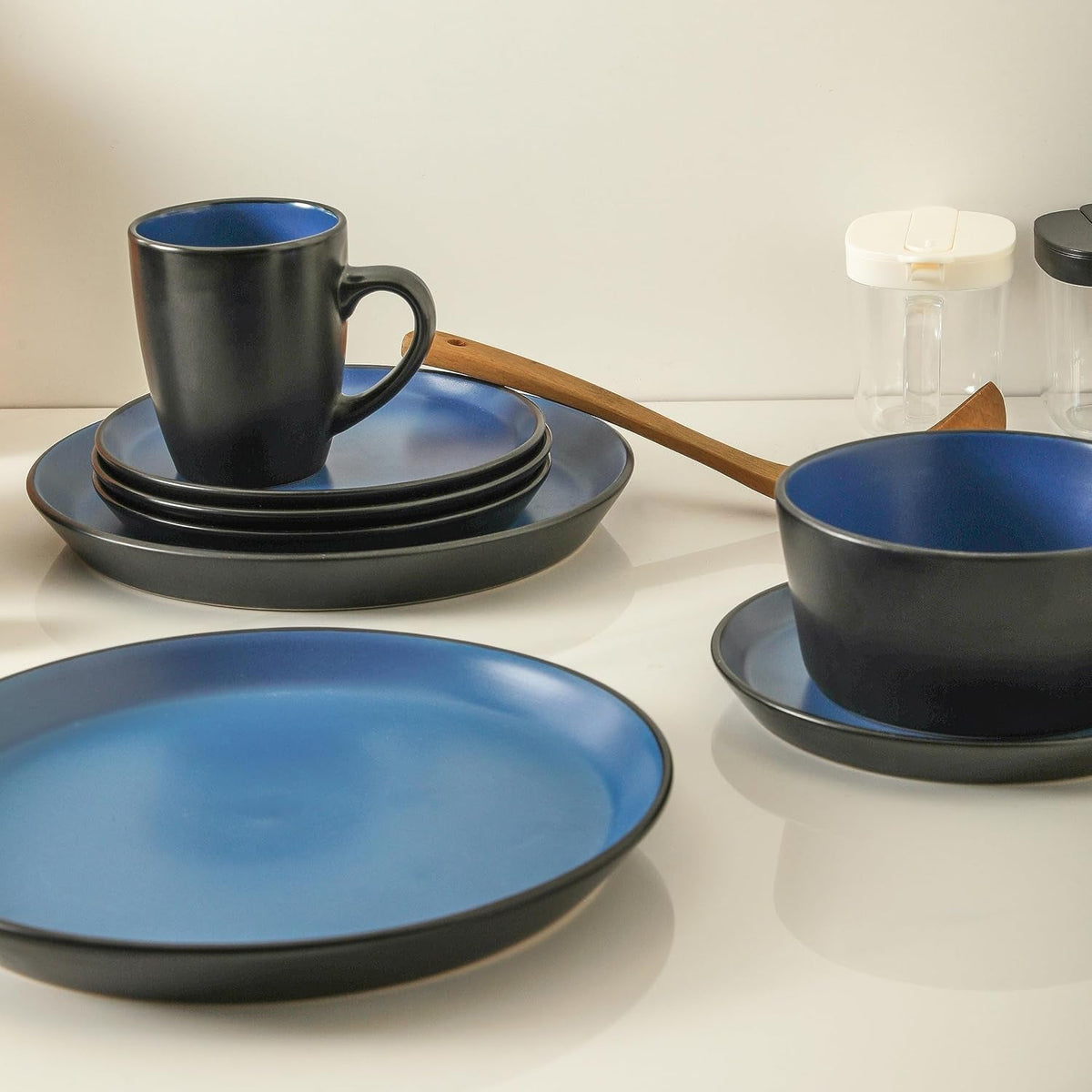 stone-lain-albie-stoneware-16-piece-modern-dinnerware-set-kitchen-plates-and-bowls-sets-service-for-4-blue-and-black-microwave-dishwasher-safe