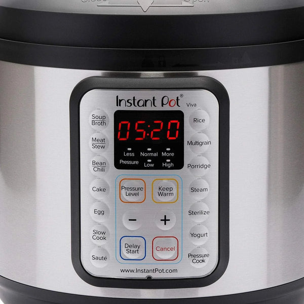 Duo plus 9-In-1 Electric Pressure Cooker, Slow Cooker, Rice Cooker, Steamer, Sauté, Yogurt Maker, Warmer & Sterilizer, Includes App with over 800 Recipes, Stainless Steel/Black, 8 Quart6