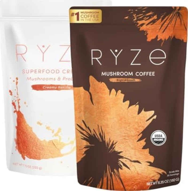 ryze-n-shine-bundle-mushroom-coffee-probiotic-creamer-30-servings-medium-roast-6-organic-adaptogenic-mushrooms-like-lions-mane-turkey-tail-cordyceps-supports-energy-focus-gut-health