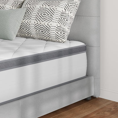 Queen Mattress, 12 Inch Hybrid Mattress Queen Combine Innerspring and Comfort Foam Layer, Pressure Relief & Motion Isolation, Medium Firm Feel7